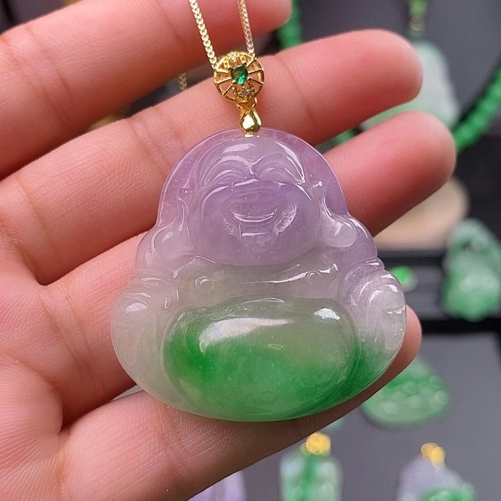 翡翠未镶嵌吊坠(赠链)