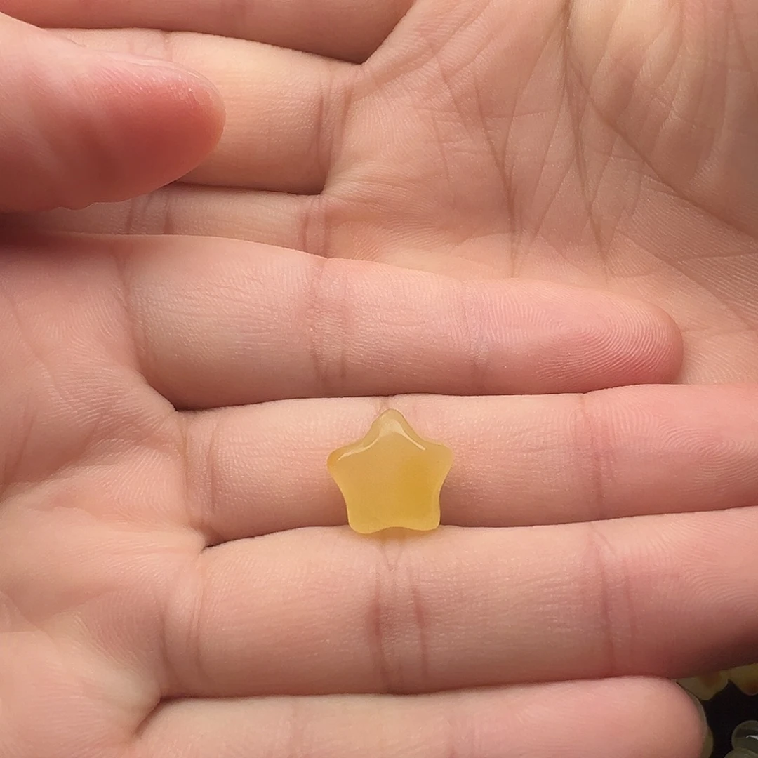 蜜蜡未镶嵌颈饰星星提溜（打孔不退换）