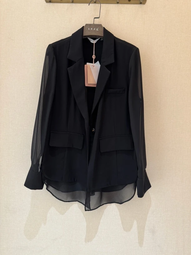 25311122【高斯雪岚】夏季薄款防晒西服外套长袖通勤时尚设计