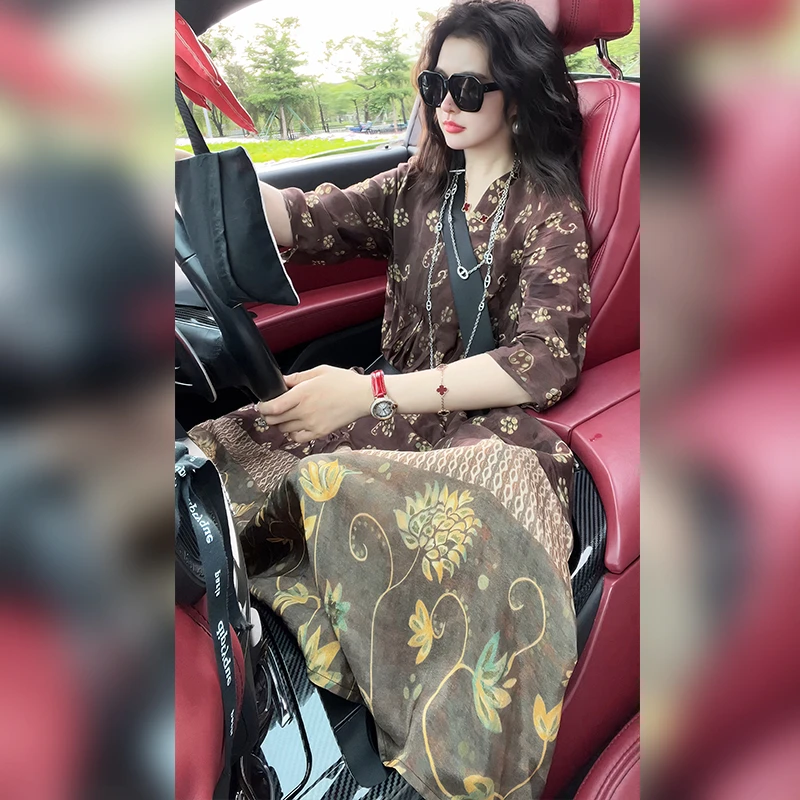 【Linda姐高端线】时尚复古慵懒风女装法式连衣裙女夏AS5LYH1314