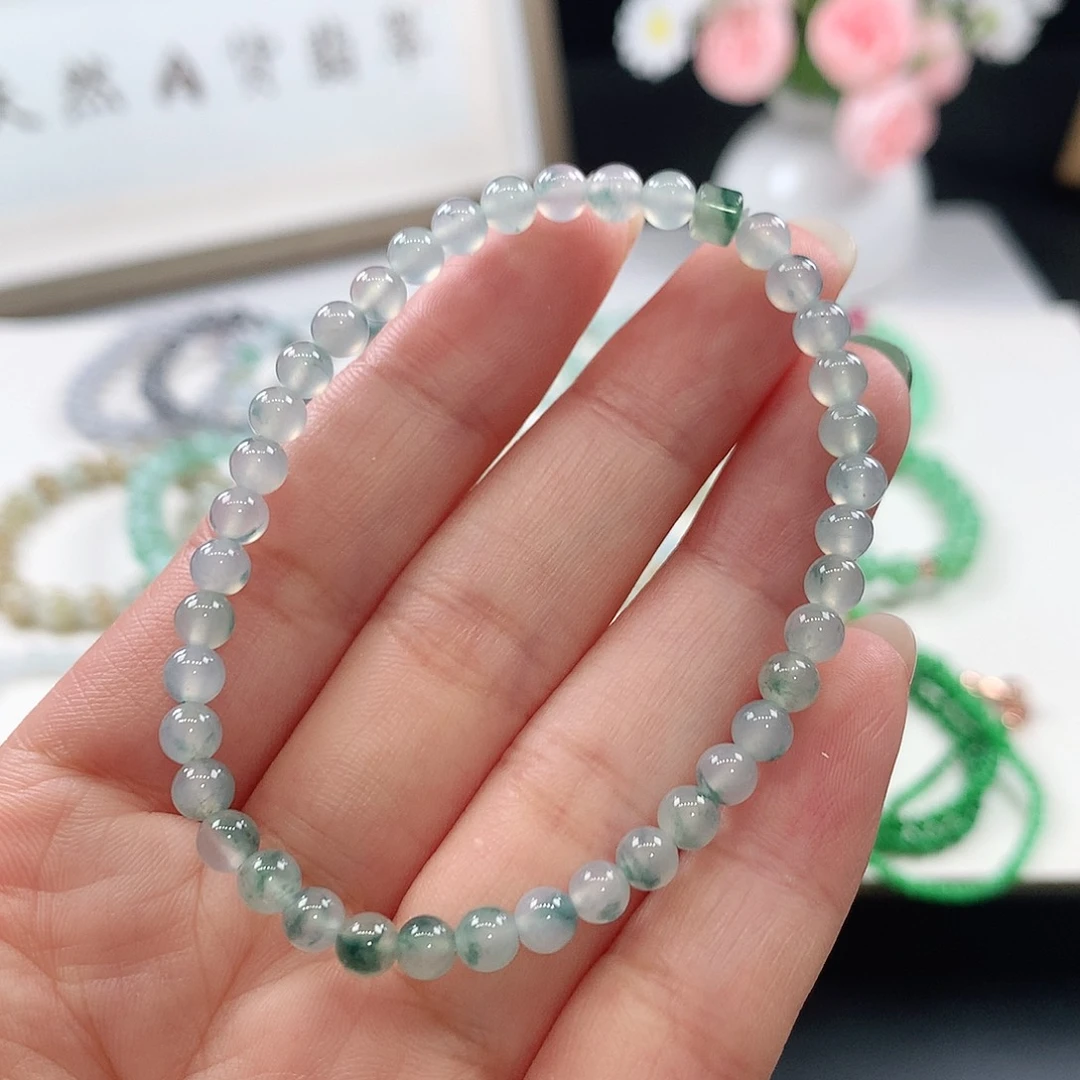 翡翠未镶嵌手链手链4.5mm