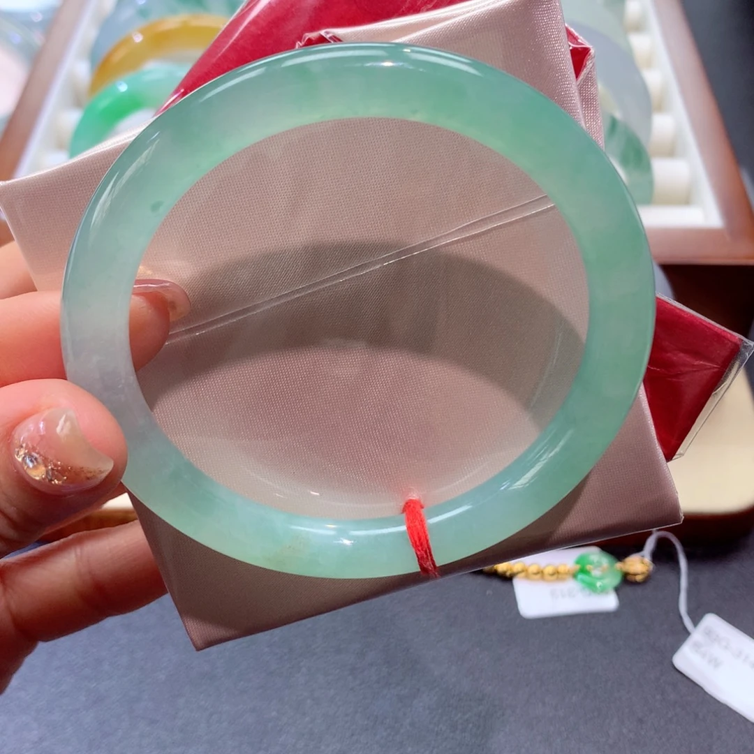 未镶嵌手镯翡翠60圈口分单链接