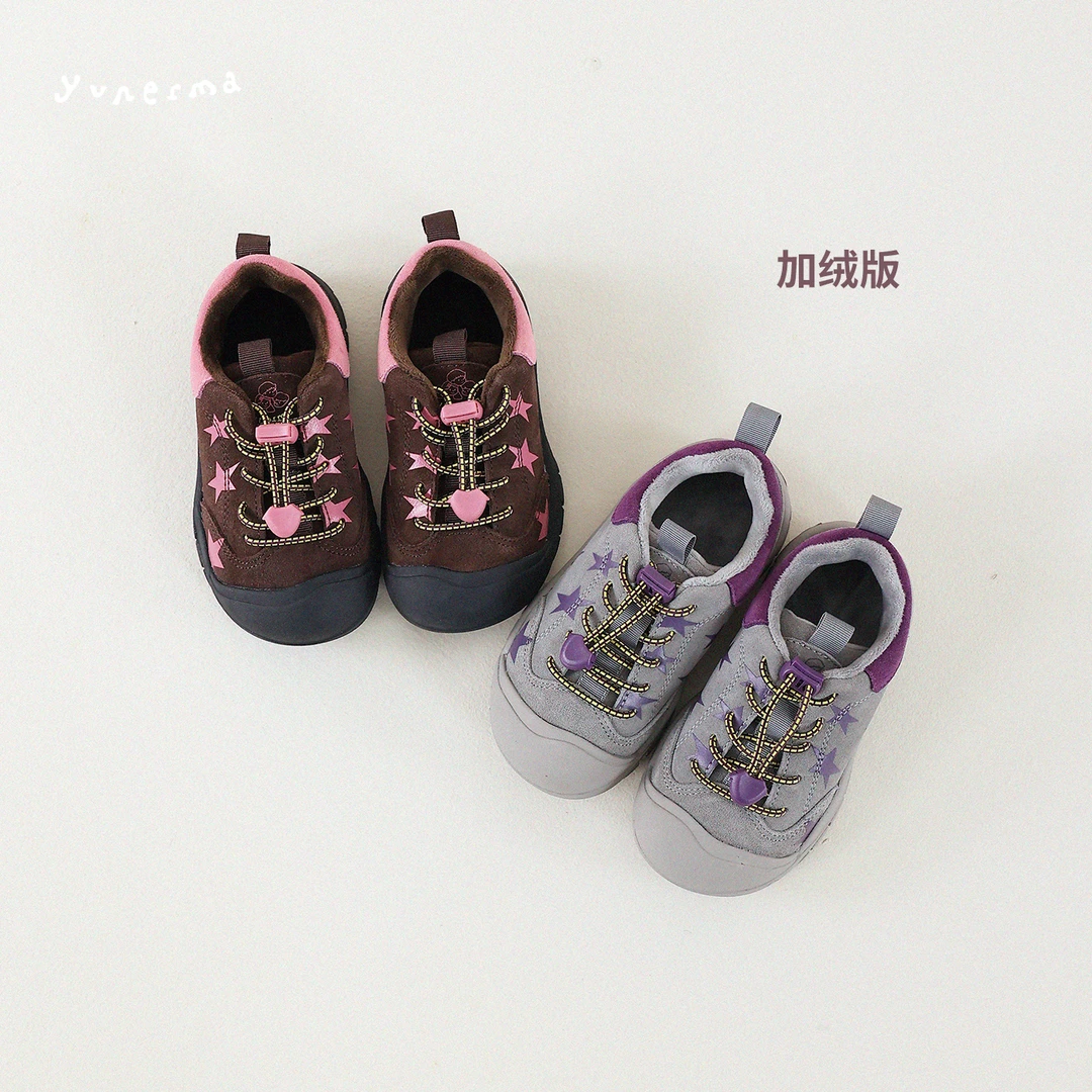 允儿妈冬季新款百搭户外山系加绒朔溪鞋儿童涉水鞋棉鞋宝宝运动鞋