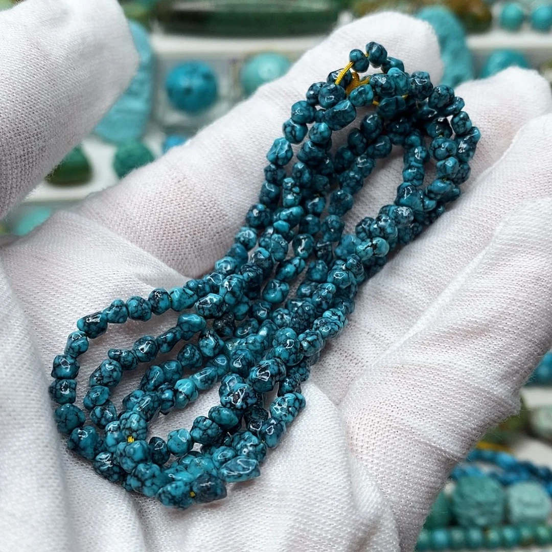 绿松石未镶嵌天然原矿地大质检抖音基地顺丰发货