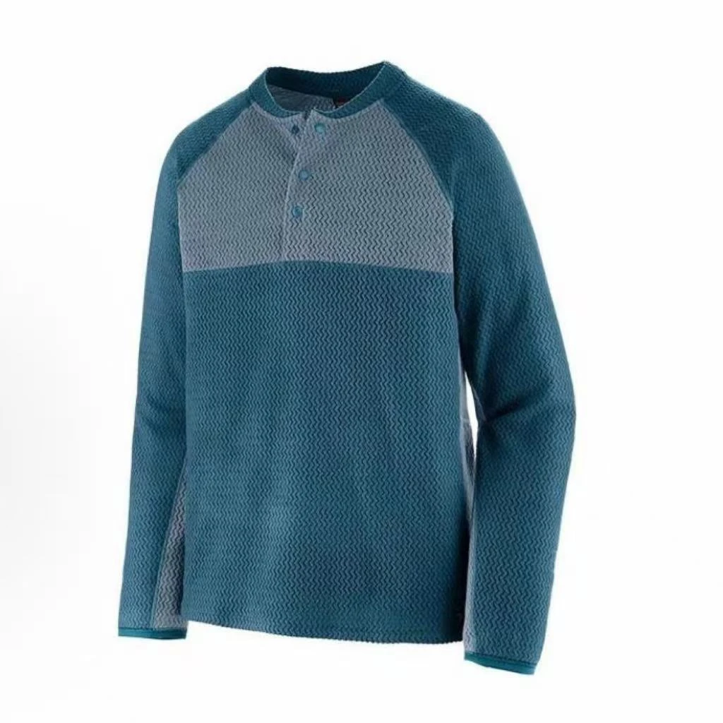 男士提花拼接圆领长袖保暖卫衣秋冬休闲运动宽松打底 D01