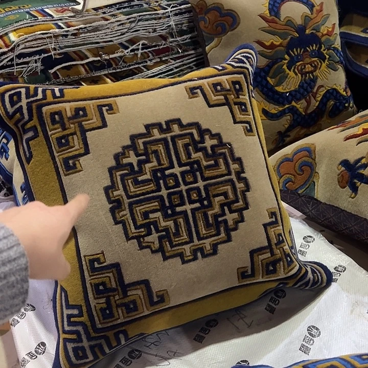 军***羊毛万字一对羊绒品质