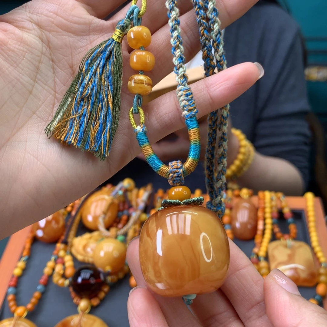 蜜蜡未镶嵌颈饰天然