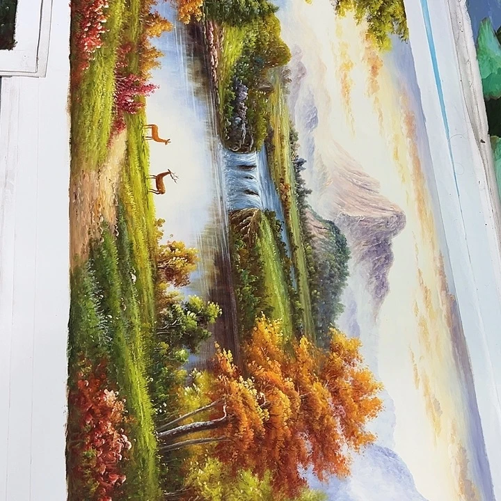 油画恭喜一直一直影子