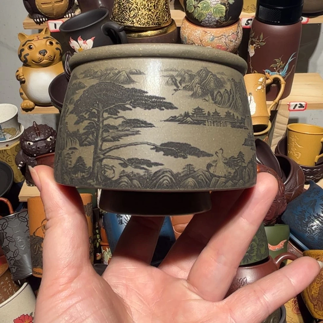 紫砂茶杯宜兴紫砂主人杯