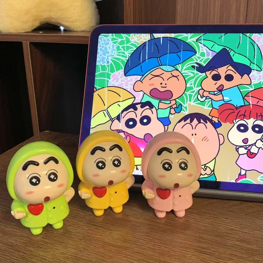 蜡笔小新触摸脸蛋发声公仔挂件可爱卡通情侣可录音钥匙扣解压玩具