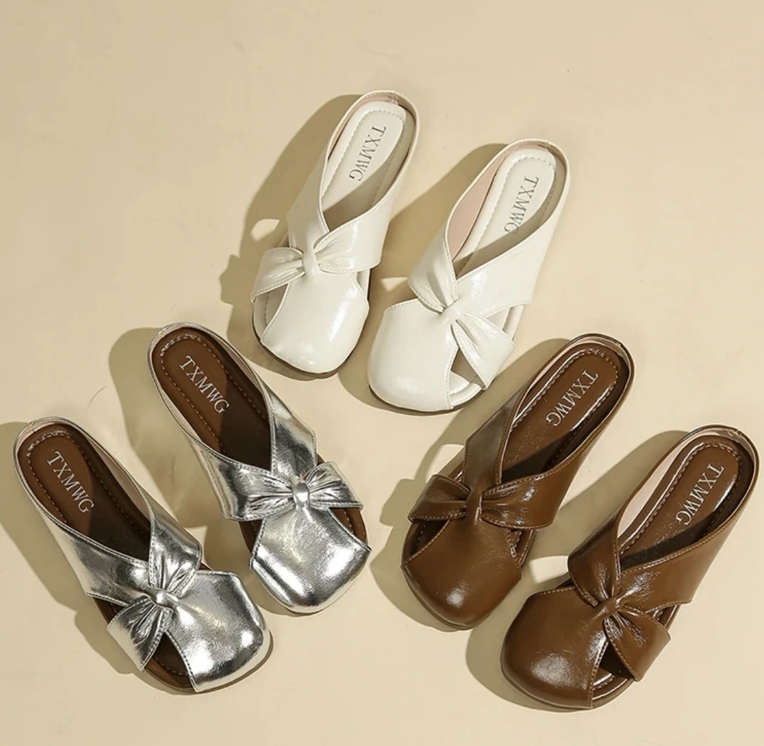 软底博肯女鞋春季平底一脚蹬懒人包头半拖夏季新款外穿