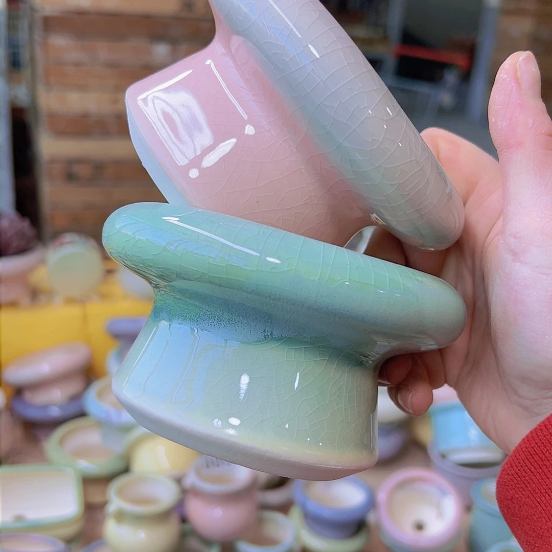 红陶陶瓷花盆当场满12包邮