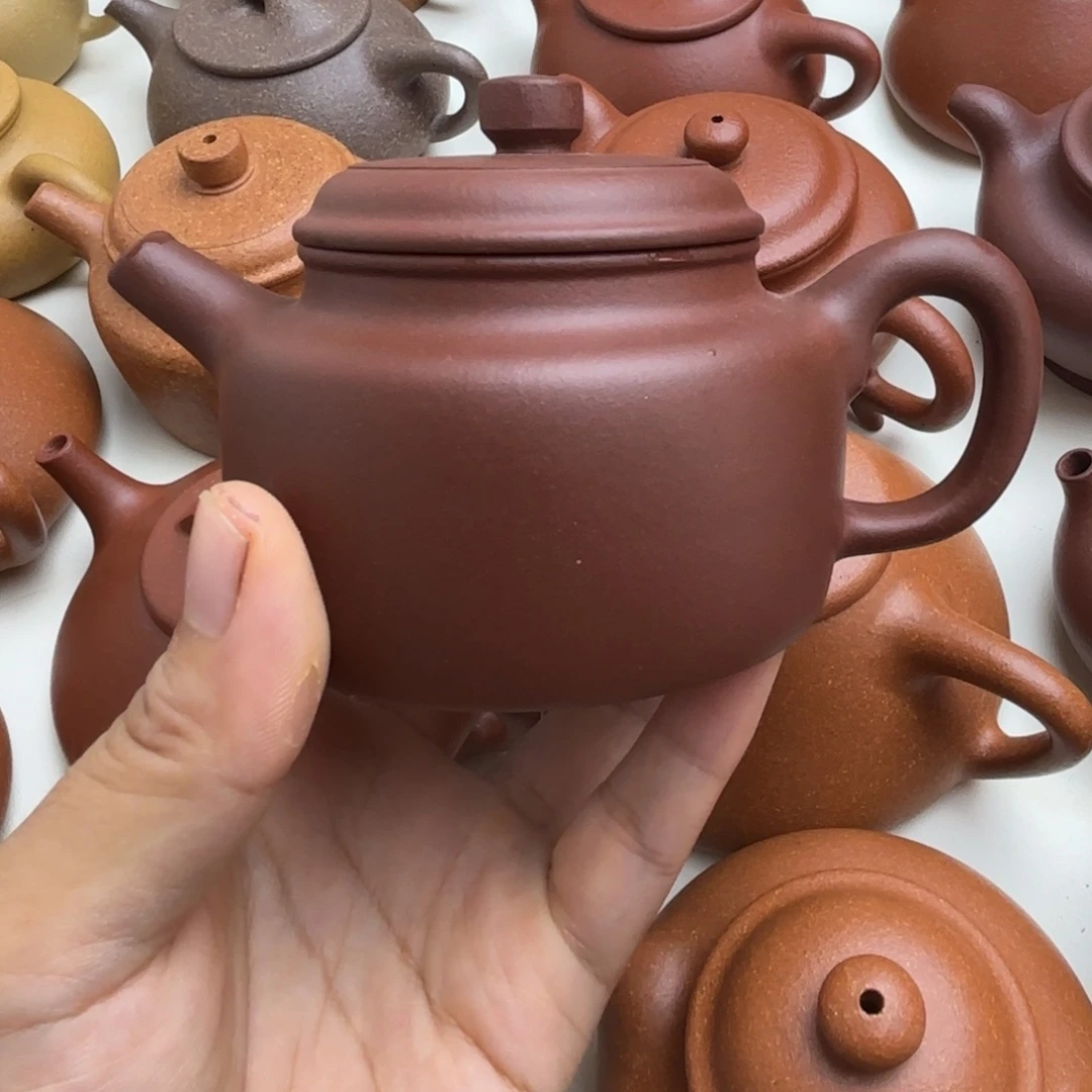紫砂茶壶紫泥德钟150cc瑕疵