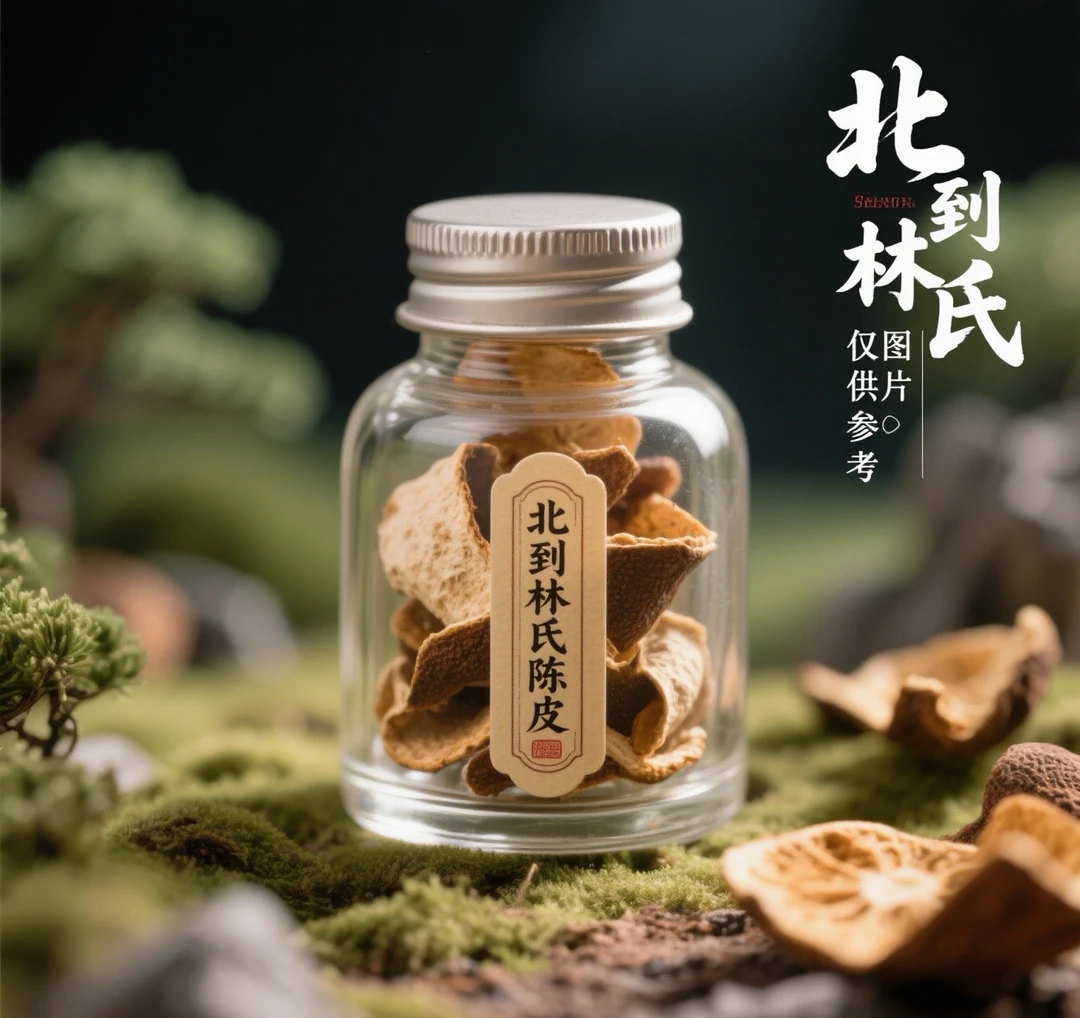 五年广东新会陈皮罐装自然生晒二红皮