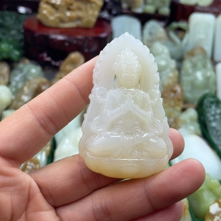 矮***3和田玉（糖玉）未镶嵌颈饰