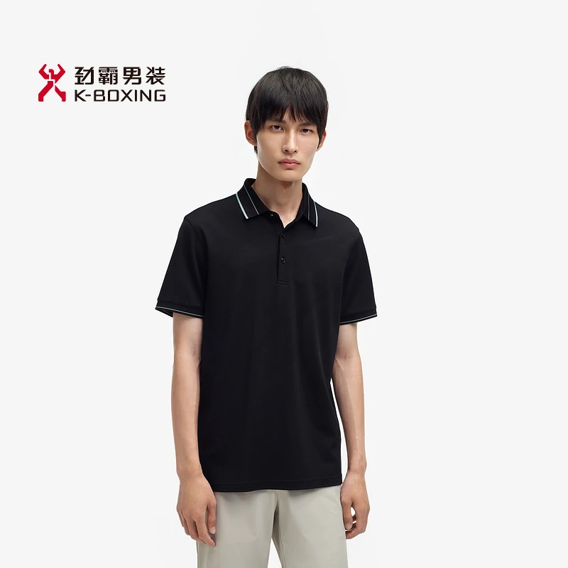 【含桑蚕丝】劲霸男装春夏时尚商务高档休闲短袖Polo衫│BTKE2387