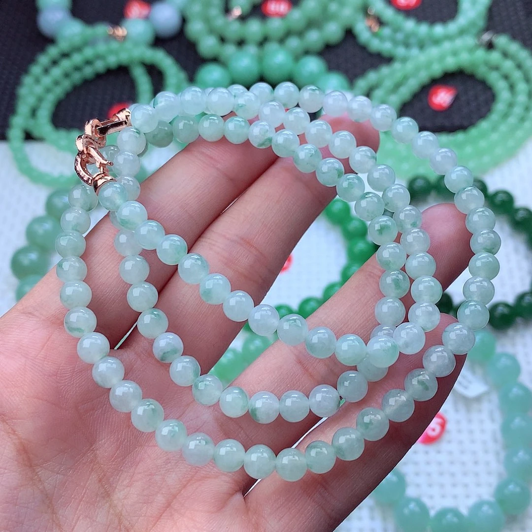 翡翠未镶嵌毛衣链卡6
