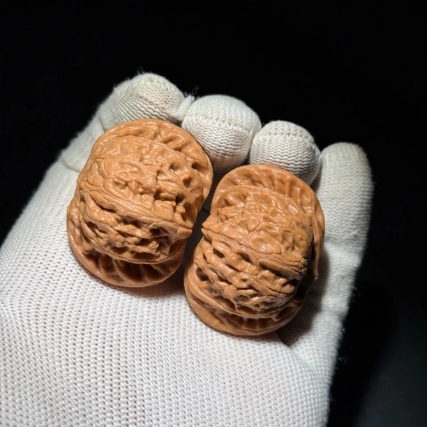 696号全品无修蓟县战鼓狮子头文玩核桃实物图尺寸:边40肚36高29