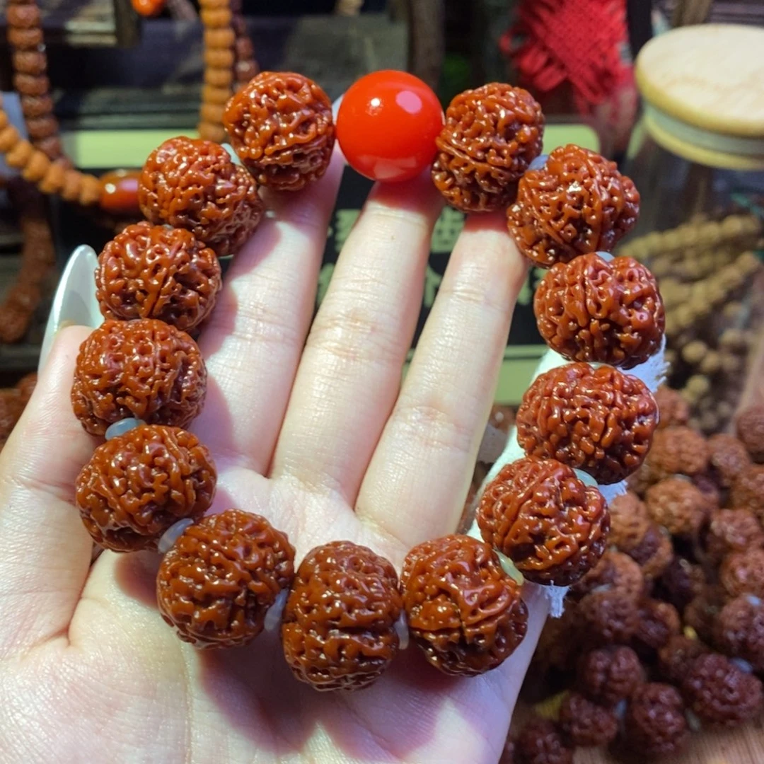 吊坠金刚菩提206肉玉华红