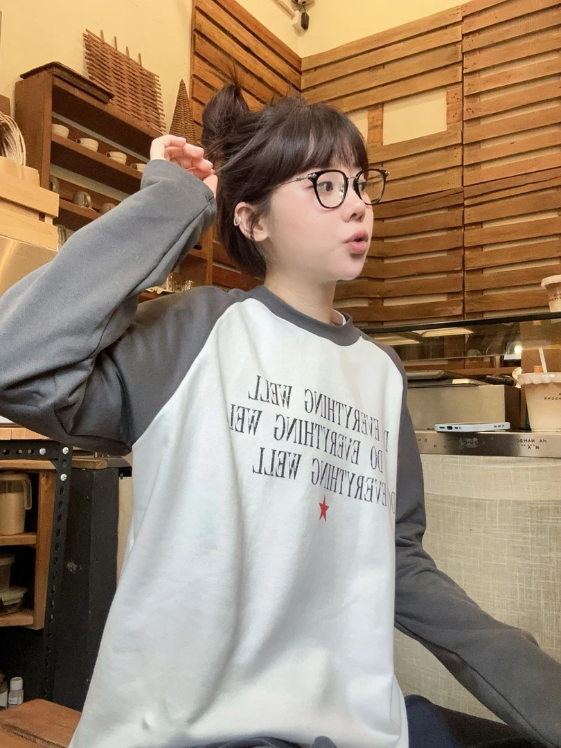 SEVENFUOO-【撞色卫衣】插肩设计