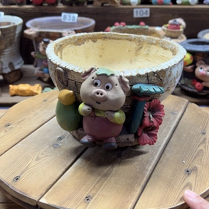 嘻哈多肉花盆百搭