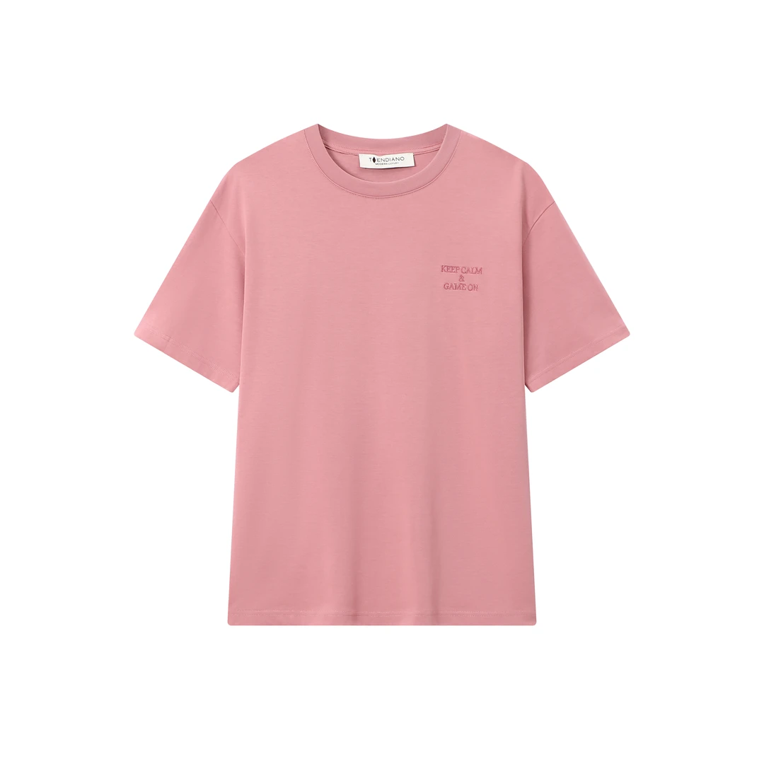 【TR】790-1021790-短袖 夏季宽松刺绣字母短袖上衣 男女同款