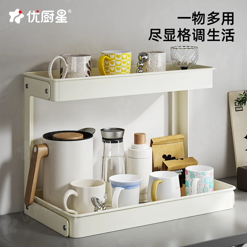 杯架子置物架茶杯架台面茶具收纳架多层展示架桌面小型放水杯架子