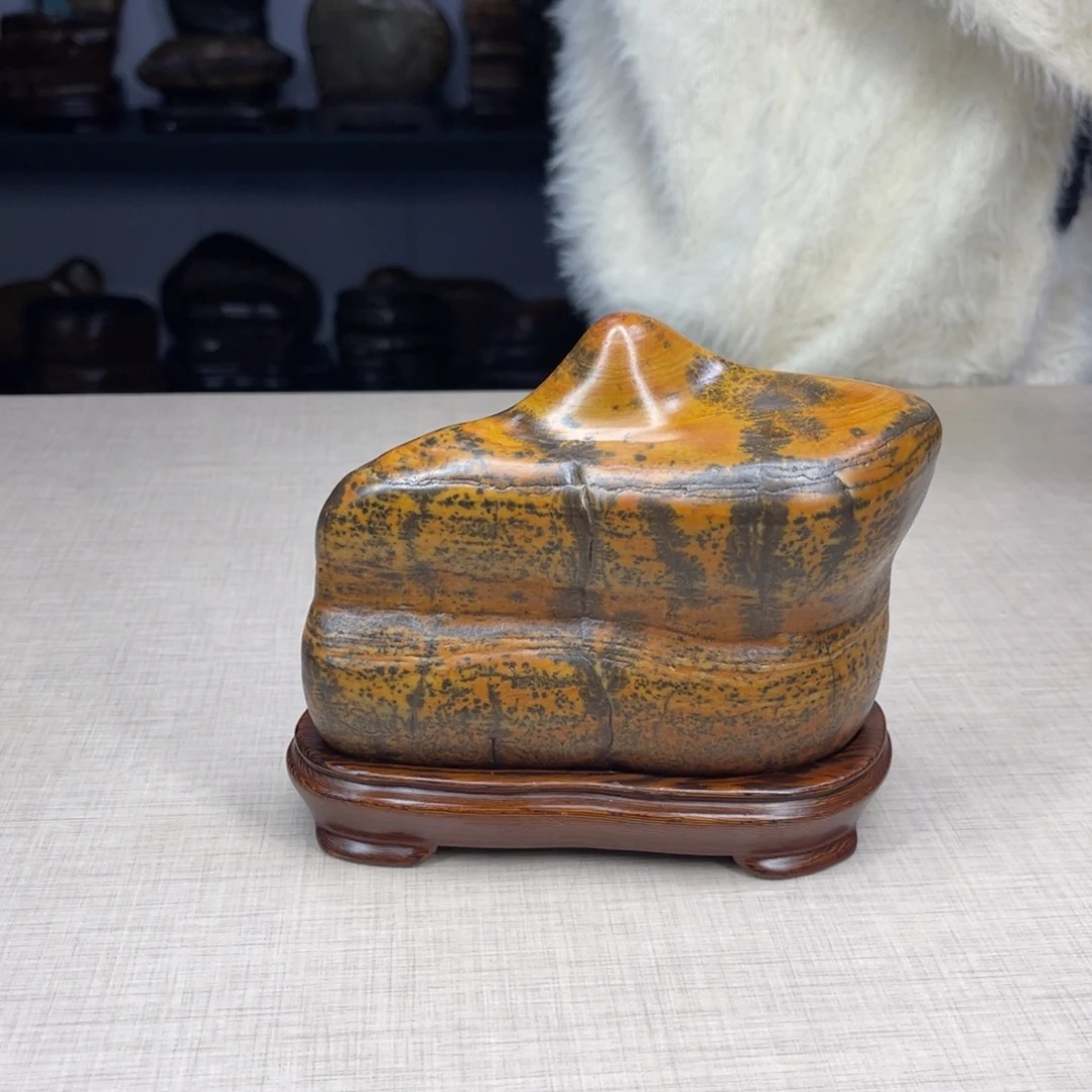 石材广西大化彩玉石配底座