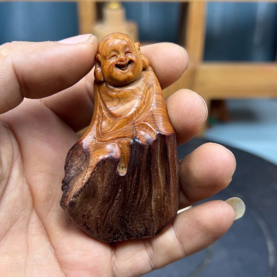 无***子木崖柏木摆件手把件