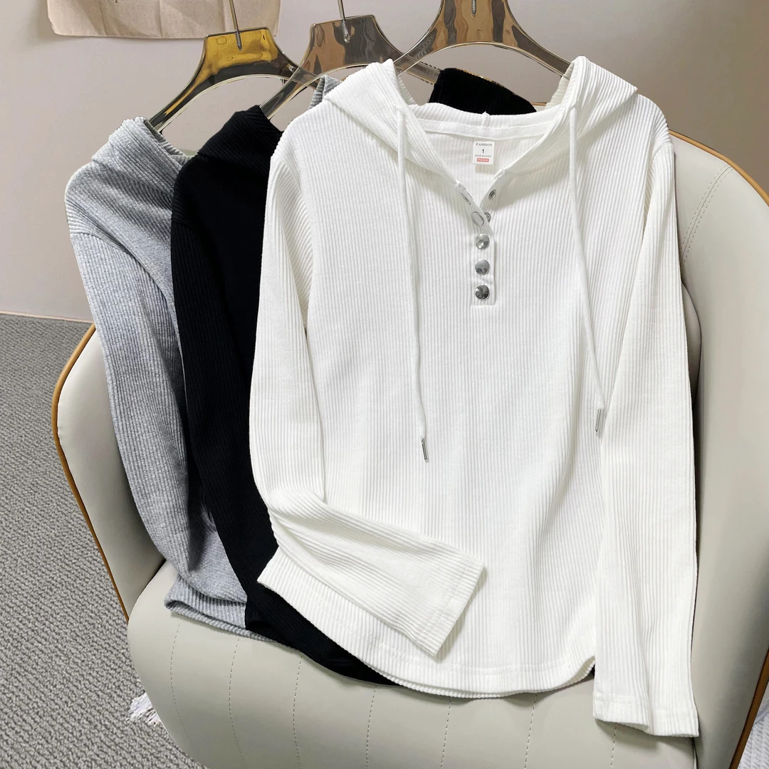 HONG JIA LIN/虹嘉琳五金女孩特大码245斤连帽长袖春秋慵懒风卫衣