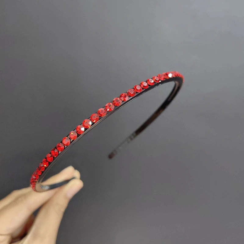 韩国s家水晶超细彩钻发箍百搭发卡气质头箍甜美带齿树脂发夹发饰