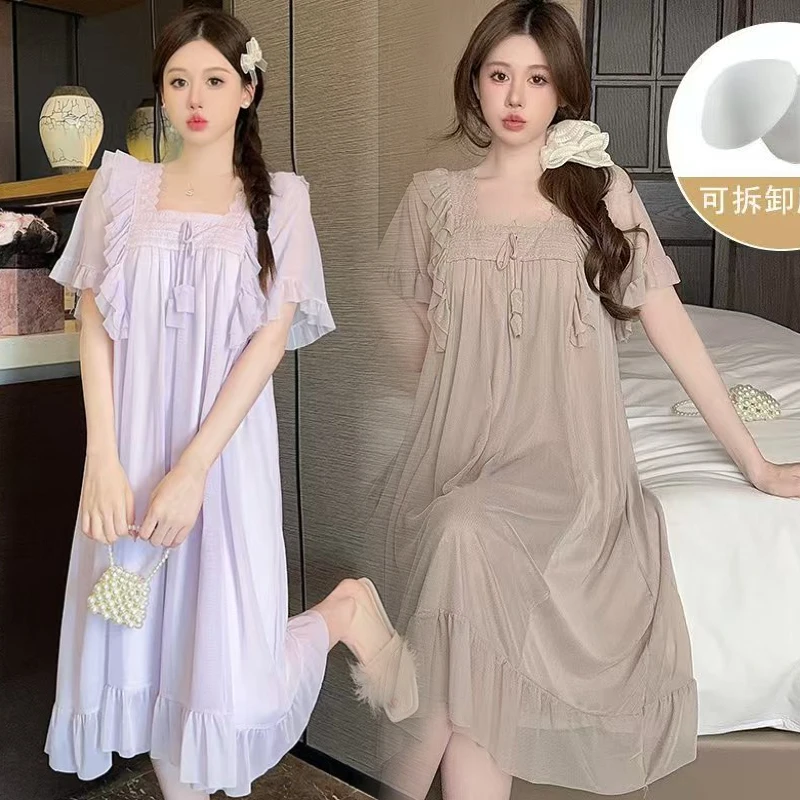 2025年春秋夏季新款厂家可外穿睡衣家居服女款甜美可爱网红同款