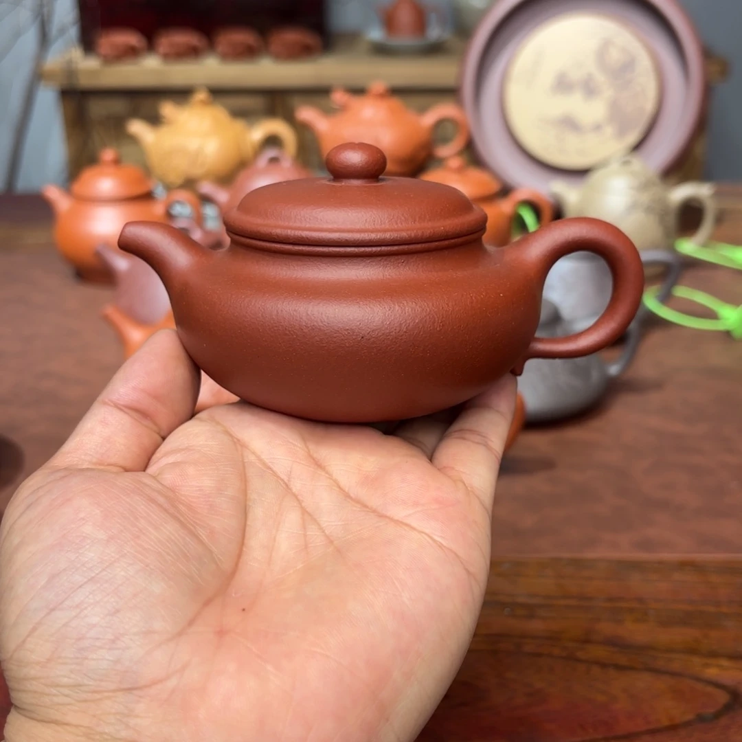 茶壶紫砂仿古180毫升红降坡