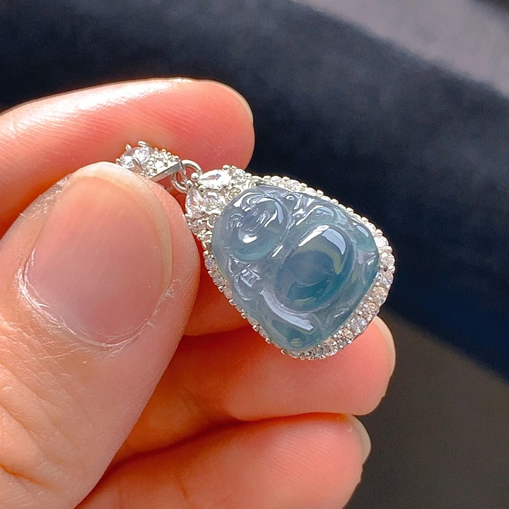 翡翠银S925镶嵌颈饰