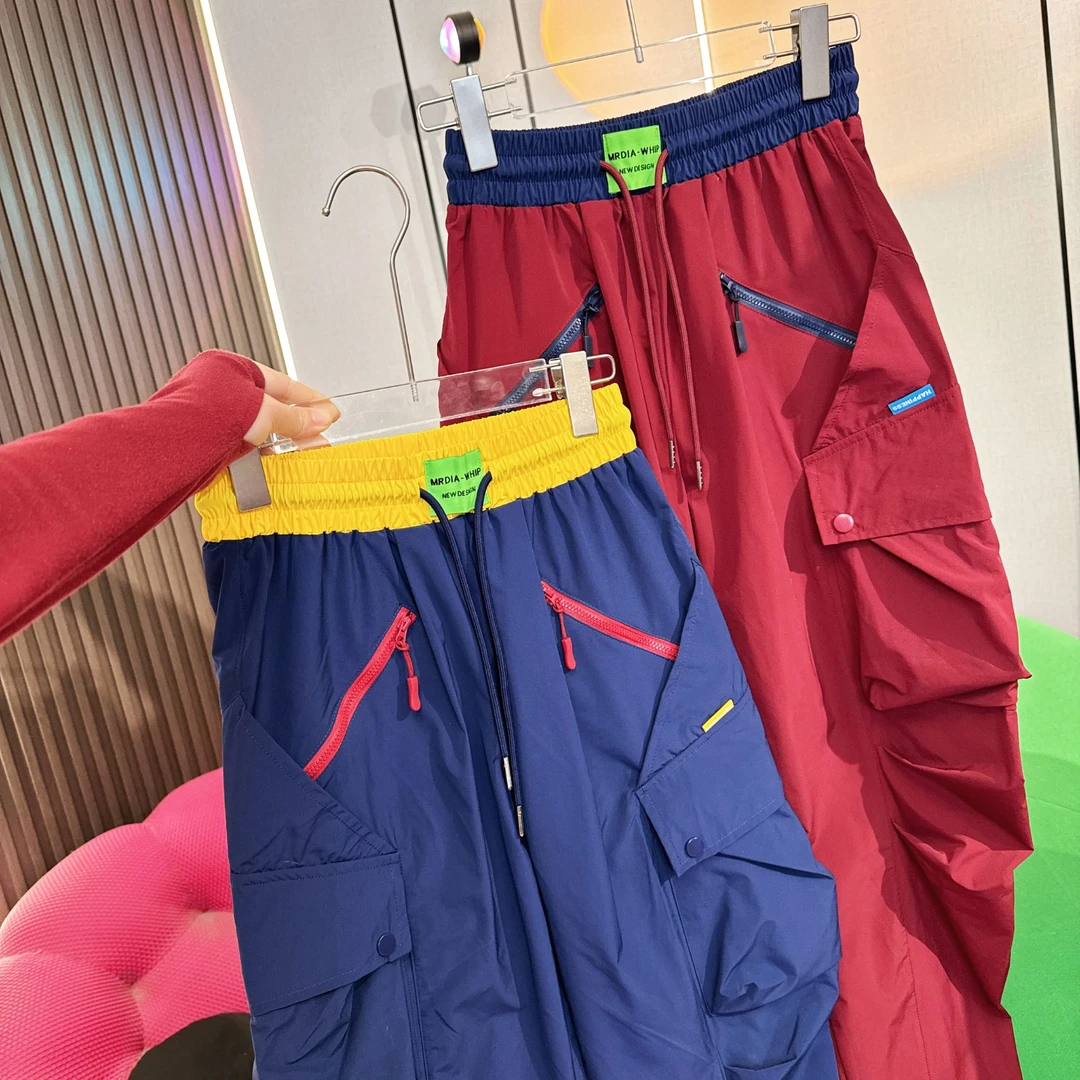 A345夏装新款原创潮牌宽松显瘦百搭时尚帅气重工速干工装休闲裤女