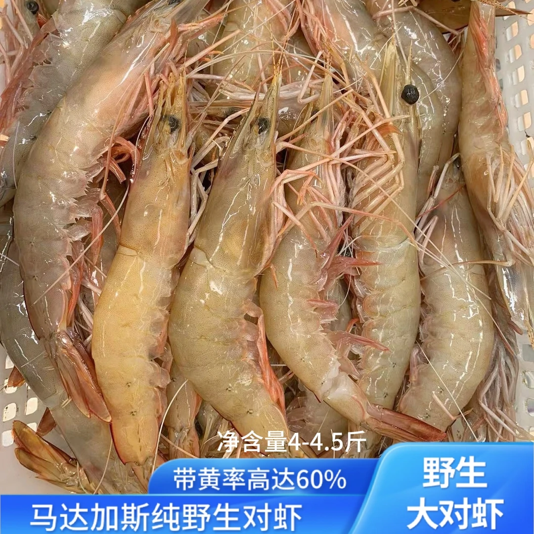 【野生对虾】马达加斯加纯野生对虾 原盒发货 4斤/盒