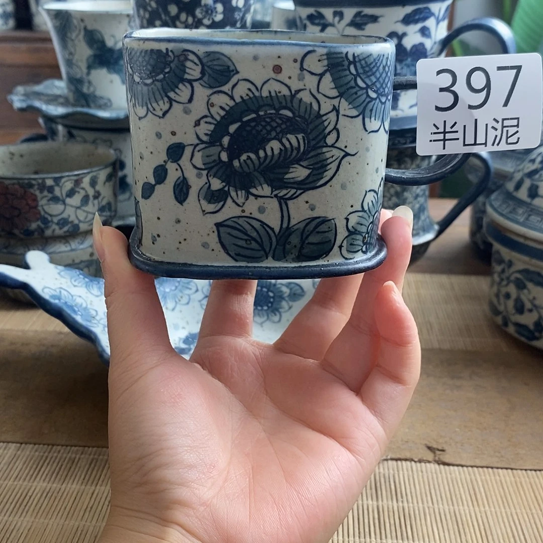手工手绘青花高温陶瓷