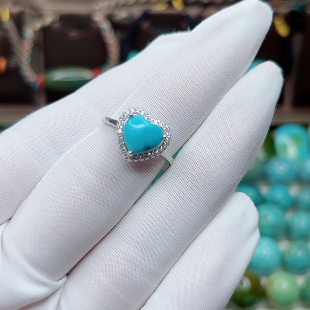 绿松石银S925镶嵌原矿