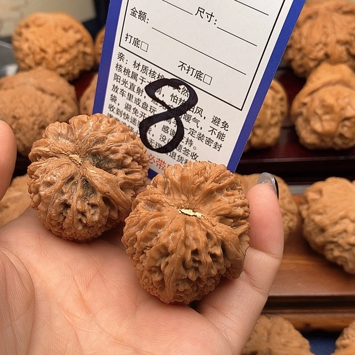 桃核吊坠大蒜头狮子头35