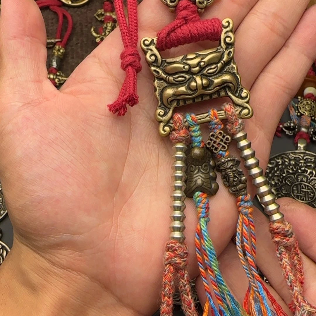 老铜经书扣吊坠喜欢的来