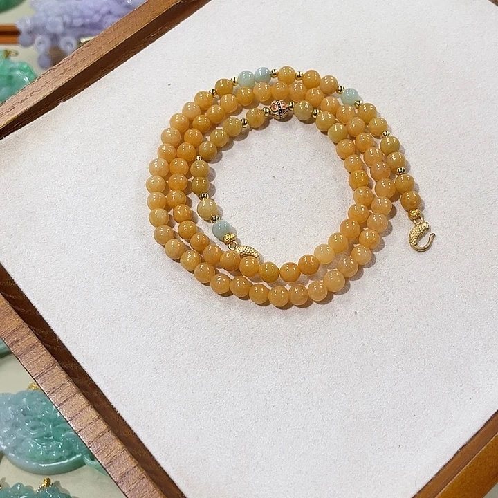 翡翠未镶嵌颈饰翡翠项链