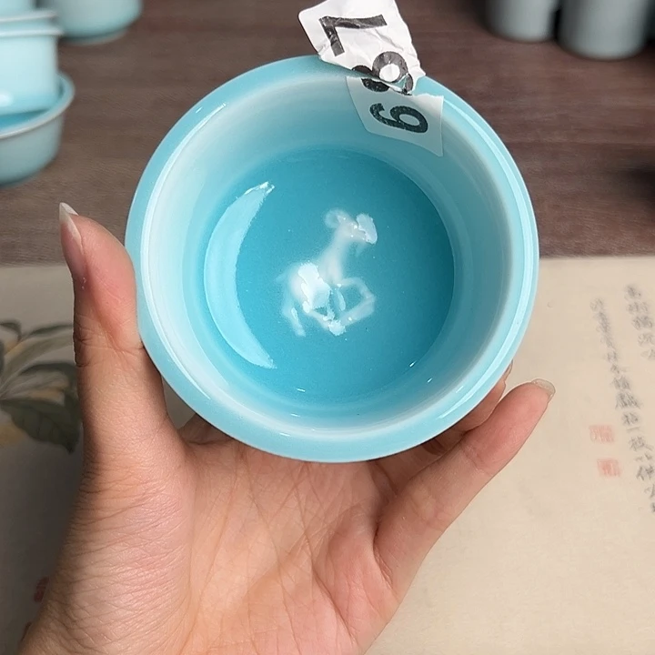 龙泉云间青瓷小米茶器