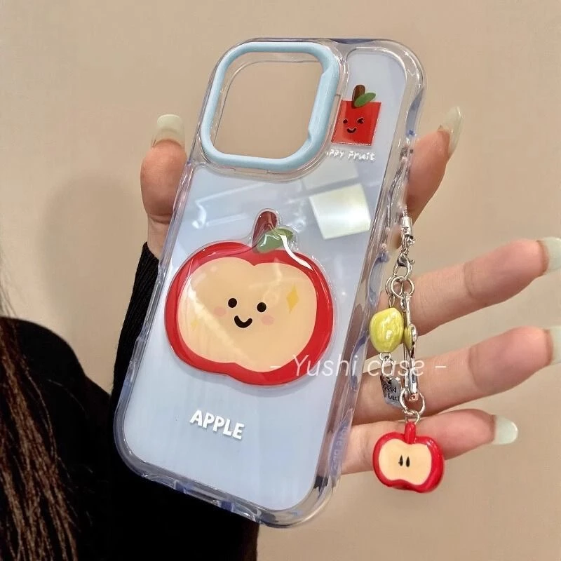 立体笑脸苹果贴片适用苹果16promax手机壳苹果15韩风14女13保护套