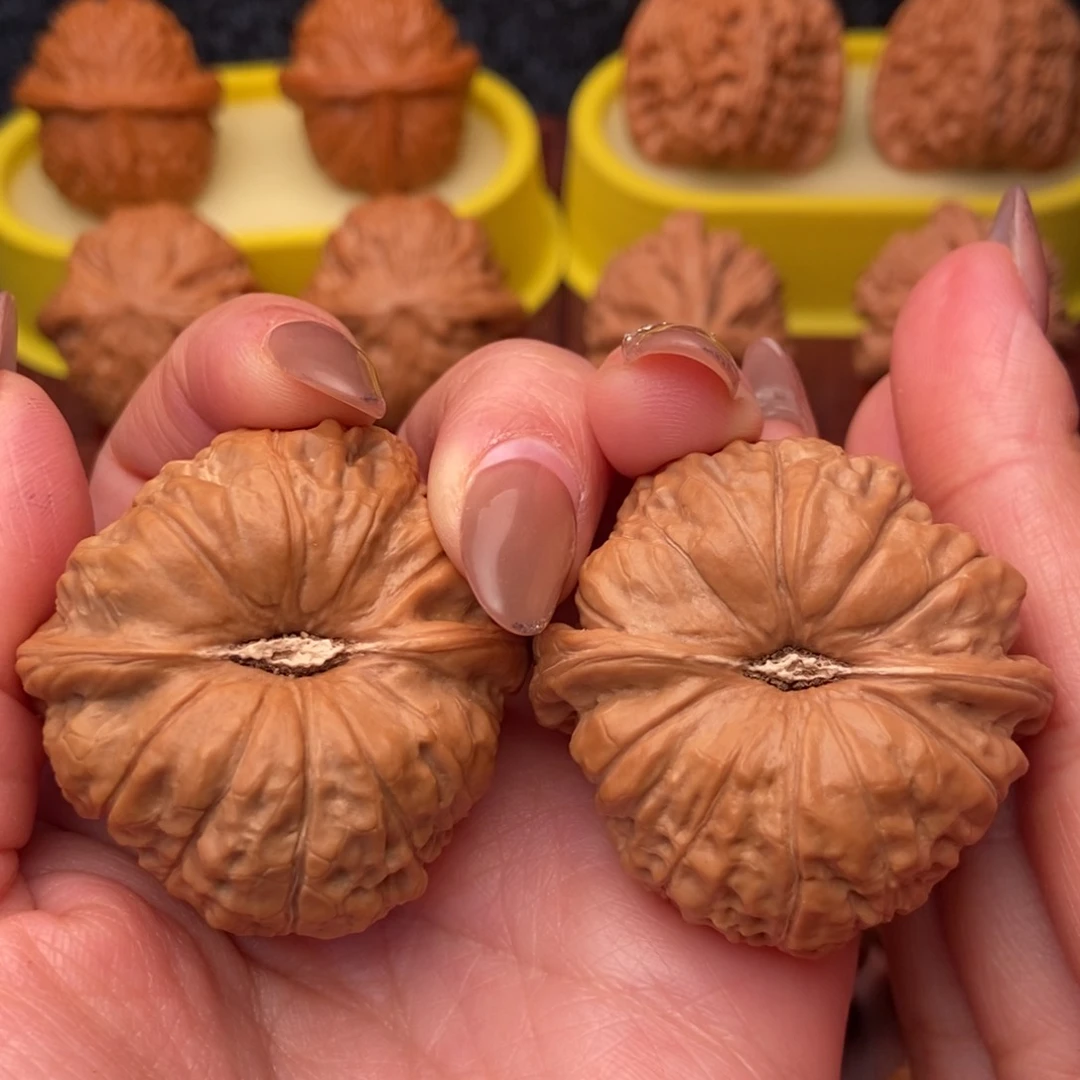 把件文玩核桃42全品 凹底 大南瓜