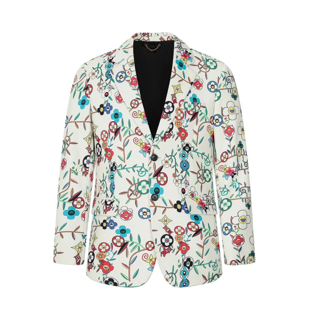 25SS男士白花色时尚轻奢外套6098