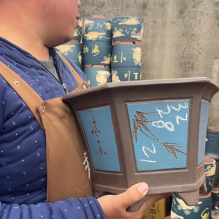 紫砂紫砂花盆盆栽