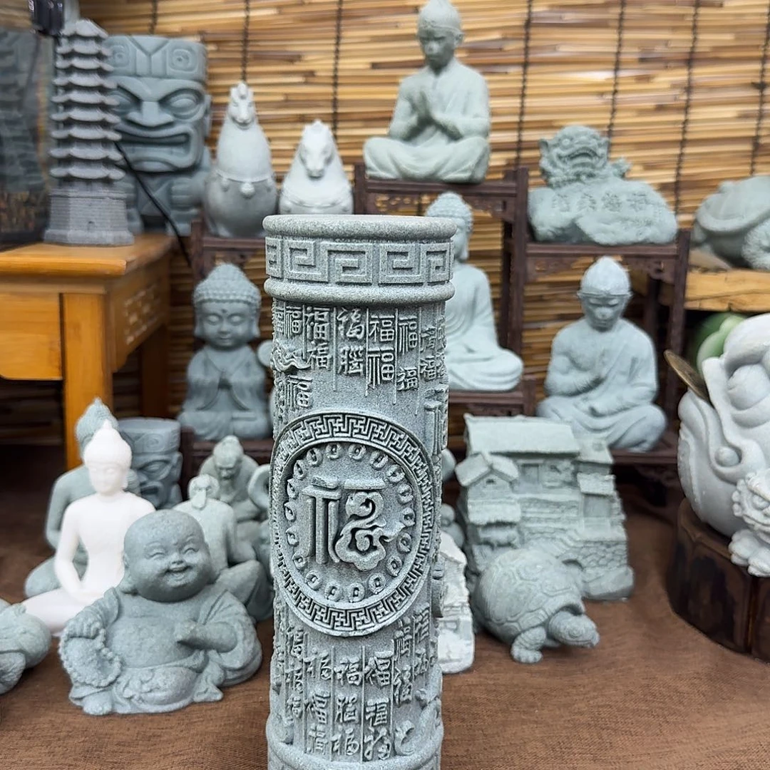 石材青砂石天福柱