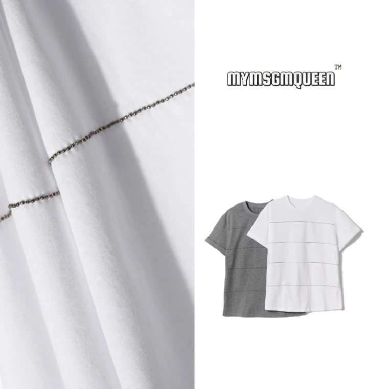 抽象主义金属链条白搭T恤