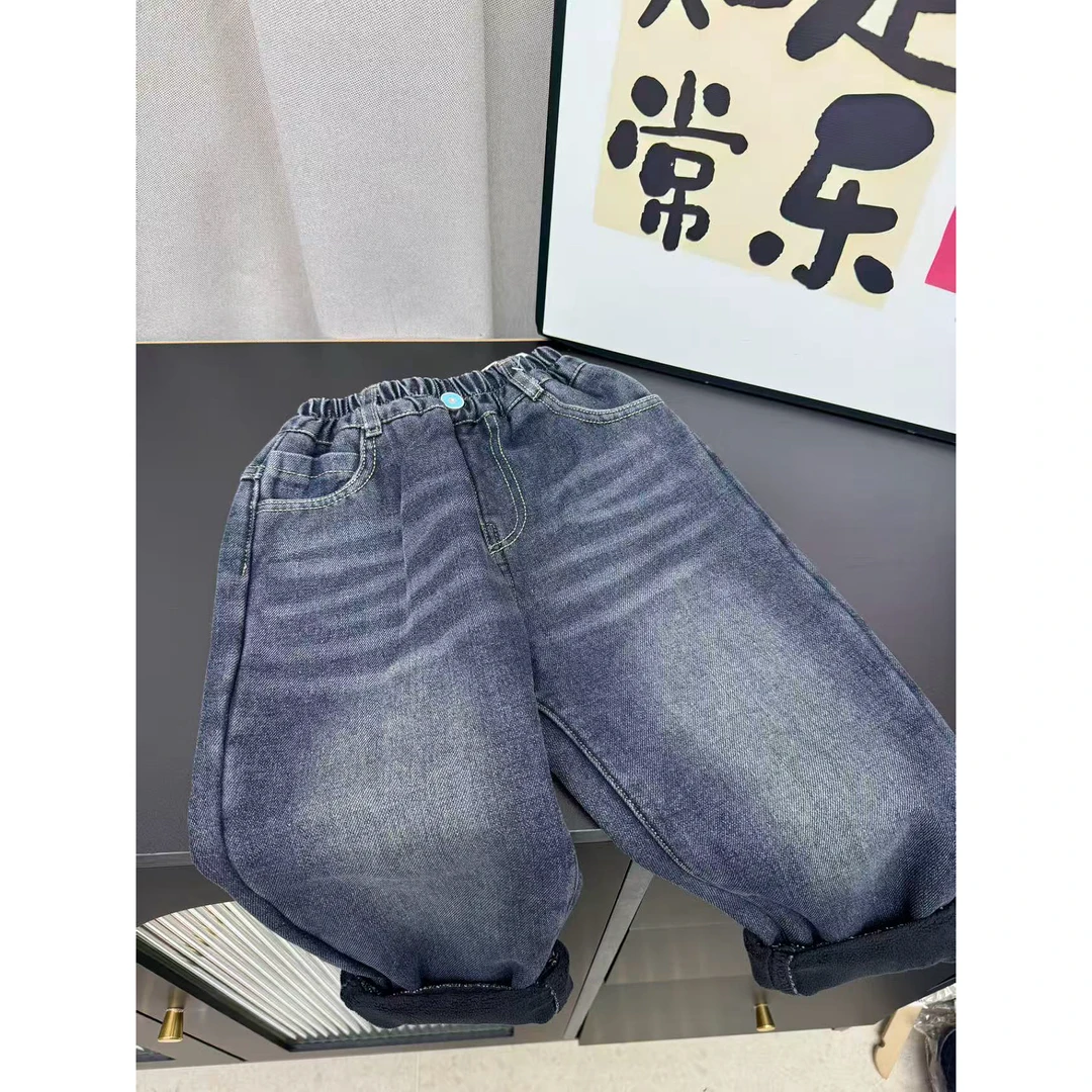 10826 加绒加厚牛仔裤