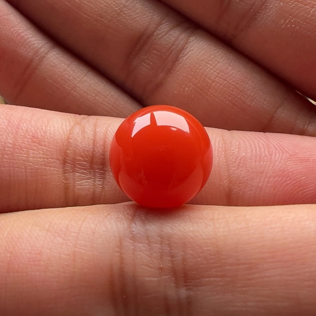 南红玛瑙圆珠12.6未镶嵌